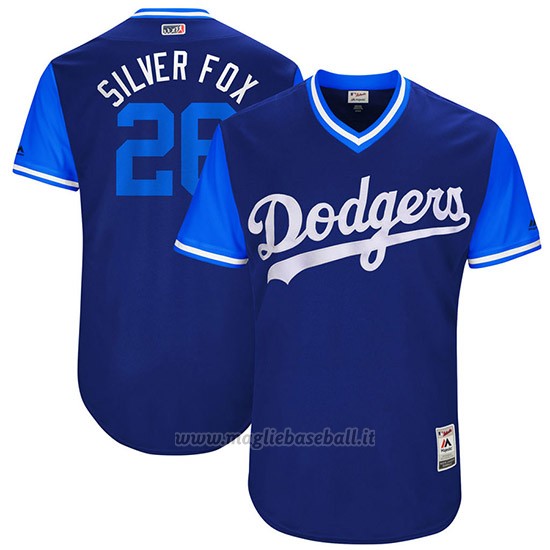 Maglia Baseball Uomo Los Angeles Dodgers 2017 Little League World Series Chase Utley Royal